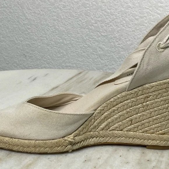 Reformation Camille Cream Lace-Up Espadrille Wedge Size 7 (Camilla) - Picture 5 of 9